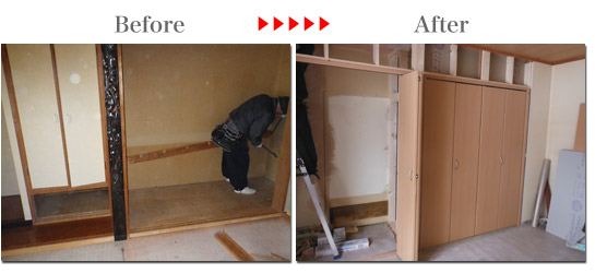 押入れからクローゼット画像